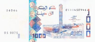 Bancnota Algeria 1.000 Dinari 2018 (2019) - PNew UNC foto