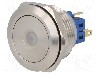 Intrerupator anti-vandalism, ON-(ON), &Oslash;28mm, ONPOW - GQ28-11D/B/24V/S