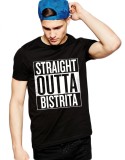 Tricou negru barbati - Straight Outta Bistrita - 2XL, THEICONIC