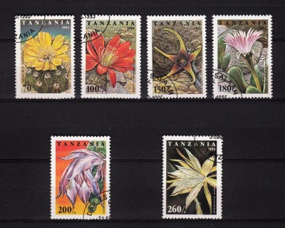 TANZANIA 1995 FLORA SALBATICA , FLORI TIMBRE STAMPILATE foto
