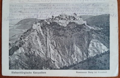 Carte postala, Carpatii Transilvaniei, Castelul Rosenauer, 1917 foto