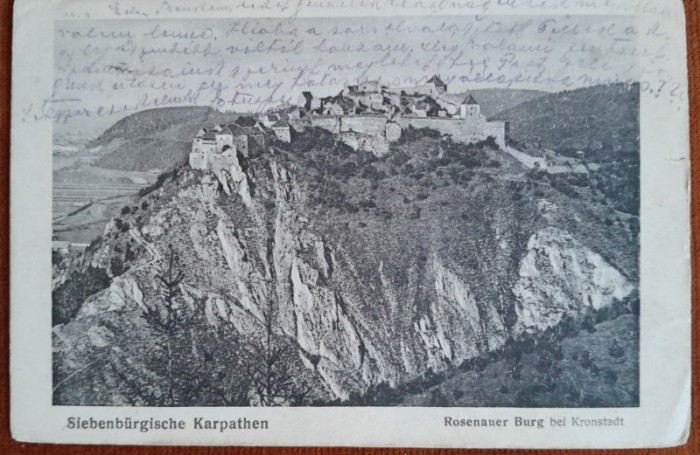 Carte postala, Carpatii Transilvaniei, Castelul Rosenauer, 1917