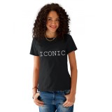 Tricou dama negru - ICONIC - S