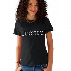 Tricou dama negru - ICONIC - S