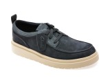 Cumpara ieftin Mocasini CLARKS bleumarin, POLDEN MOC, din piele intoarsa