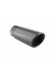Ornament toba esapament din oțel inoxidabil aspect carbon 37-54mm, Lungime 165mm