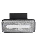 Lampa semnalizare led dreptunghiulara , alb 12-24V