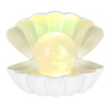 Veioza LED RGB Scoica cu perla, 0.45W, alba, moderna, Oem