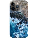 Husa compatibila cu Apple iPhone 11 Pro Max Blue waves, Silicon, TPU, Viceversa, Transparent, Carcasa