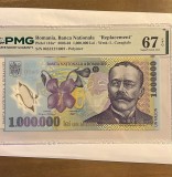 1000000 lei 2004Z PMG67 UNC bancnota gradata