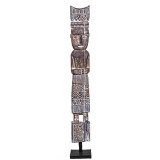 Totem inalt sculptat din lemn Sumba King, XL