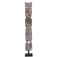 Totem inalt sculptat din lemn Sumba King, XL