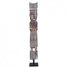 Totem inalt sculptat din lemn Sumba King, XL