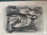 gravura veche pe hartie cartonata lucioasa , pentru colectie sau pentru inramare pe un format A4 ,deosebita