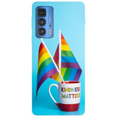 Husa compatibila cu Motorola G100 model Kindness matters, Silicon, TPU, Viceversa foto