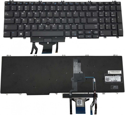 Tastatura Laptop, Dell, Precision 7730, 7740, 7530, 7540, 06P79, 006P79, 0DK60, 00DK60, 266YW, 0266YW, iluminata, layout US foto