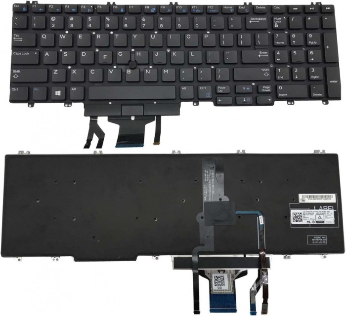 Tastatura Laptop, Dell, Precision 7730, 7740, 7530, 7540, 06P79, 006P79, 0DK60, 00DK60, 266YW, 0266YW, iluminata, layout US