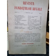 Revista Fundatiilor Regale Anul V 1 Martie 1938 Nr. 3
