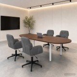 Cumpara ieftin Scaune birou cu rotire 4 buc. Catifea 54 x 55 x 90 cm