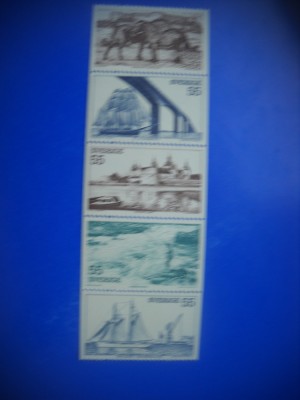 HOPCT TIMBRE SUEDIA MNH 1118 TURISM IN SUD EST -STREIF -5 VAL 1972-NESTAMPILAT foto