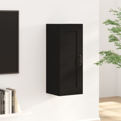 Dulap de perete, negru, 35x34x90 cm, lemn prelucrat foto
