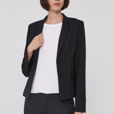 BOSS sacou culoarea negru, un singur rând de nasturi, material uni 50291839