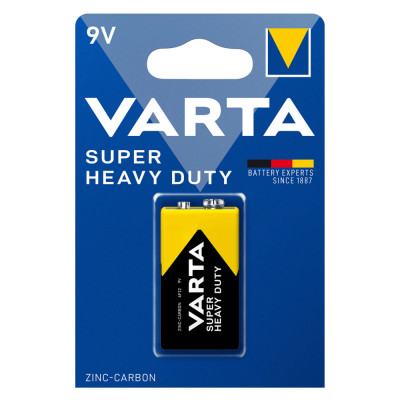 Baterie 9V 6F22 6LR61 Varta Super Heavy Duty Blister 1 foto