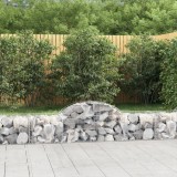 VidaXL Coș gabion arcuit, 200x50x40/60 cm, fier galvanizat