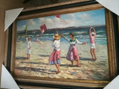 Ulei pe p&amp;acirc;nză o lucrare de dimensiuni mari foto
