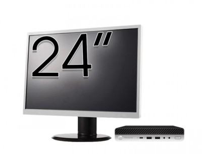 Pachet PC Refurbished HP ProDesk 600 G4 Mini, Intel Core i5-8500T 2.10 - 3.50GHz, 8GB DDR4, 256GB SSD + Monitor 24 Inch + Windows 10 Pro NewTechnology foto