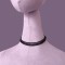 Colier choker triplu multisir la baza gatului din turmalina neagra