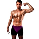 Passion Men-Boxer-009 Liliac/Negru Lenjerie Erotică S/M