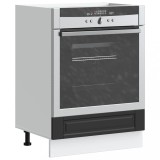 vidaXL Dulap pentru cuptor &bdquo;Porto&rdquo; din lemn negru prelucrat
