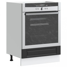 vidaXL Dulap pentru cuptor &bdquo;Porto&rdquo; din lemn negru prelucrat 853998