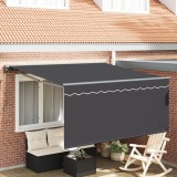 vidaXL Cortina Retractabilă Manual Antracit 300 x 250 cm Tesatura