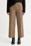 Marc O&#039;Polo pantaloni culoarea maro, lat, high waist, 508026210423