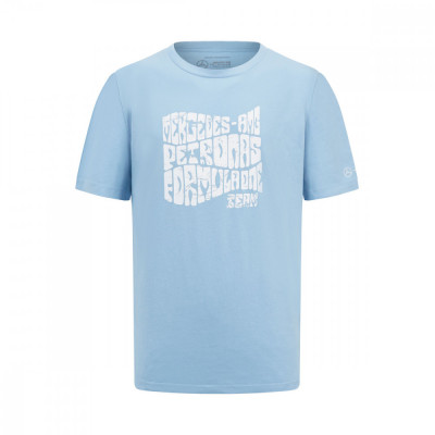 Mercedes AMG Petronas tricou de bărbați Retro blue F1 Team 2023 - XL foto