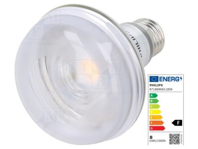 Lampă LED E27 8W 2700K Alb Cald foto