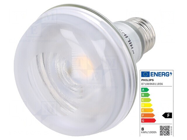 Lampă LED E27 8W 2700K Alb Cald