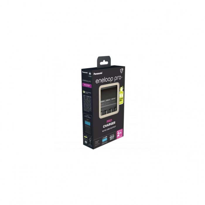 Eneloop Incarcator Professional LCD / USB nu include acumulatori 4 canale BQ-CC65E ERP NEW ECO Plastic Free (1/4)