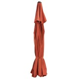 vidaXL P&acirc;nză de schimb umbrelă de soare de exterior cărămiziu 500 cm 312543