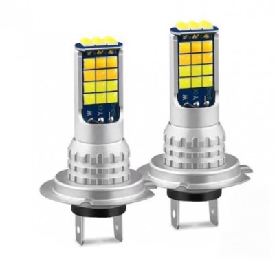 Set 2 Becuri Auto Led H7, 45W bec, 30 SMD, 6000K, 8500Lm, 12V foto