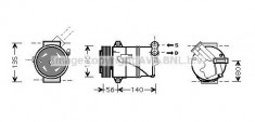 Compresor clima, aer conditionat Opel Astra G Let (f67) 1.6 AVA QUALITY COOLING - OLK429 foto