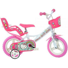 Bicicleta copii 12inch, pentru copii 3-5 ani, hello kitty 124RL-HK2 Dino Bikes