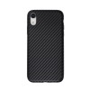 Husa pentru Apple iPhone XR, GloMax Perfect Fit cu insertii de carbon negru