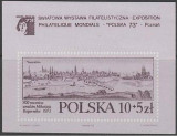 Polonia 1973 - Expo.filatelica Bloc Yv.62 neuzat,nedantelat,perfecta stare(Z), Nestampilat
