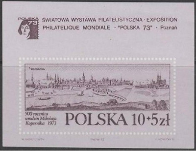 Polonia 1973 - Expo.filatelica Bloc Yv.62 neuzat,nedantelat,perfecta stare(Z) foto