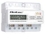 Contor digital 3-fazat pentru montare pe şină DIN, 100A, LCD