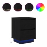 Cumpara ieftin Noptiera cu lumini LED Negru 38x34x50 cm