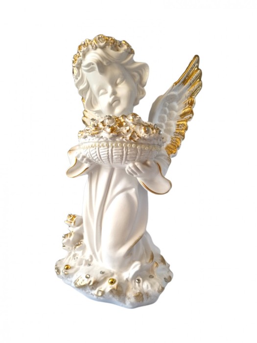 Statueta decorativa, Inger, Alb, 34 cm, DV64-4S